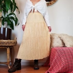 SOLD💫Vintage 80s-90s Blush Plissé Midi Skirt